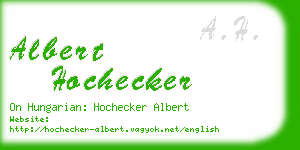 albert hochecker business card